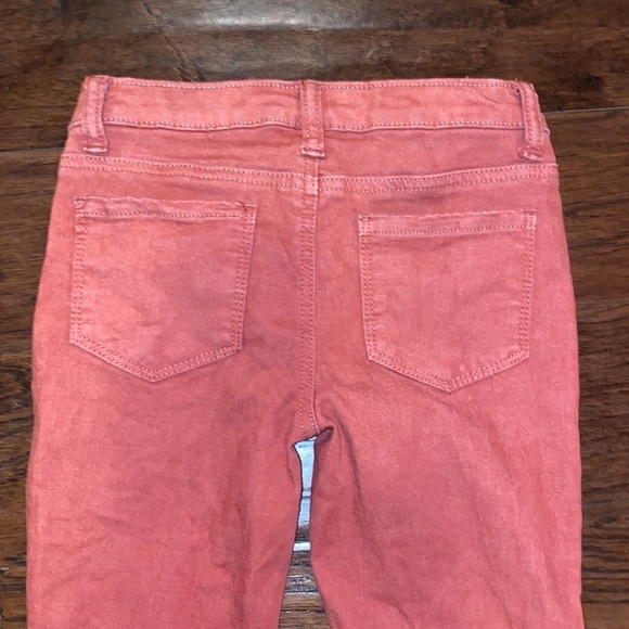 Hippie girl regular rise skinny denim mauve pink faded red jeans room to grow 6X - Picture 7 of 7